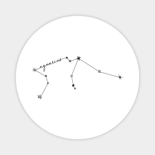 Aquarius Constellation Zodiac Drawing Sticker Magnet